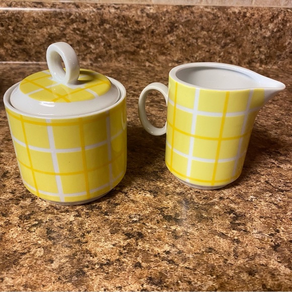 Yellow Plaid from Tastesetter Collection Set of 5, Mid-Century Vintage - Picture 6 of 15